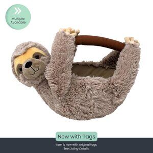 Sloth Medium Plush Basket - NWT